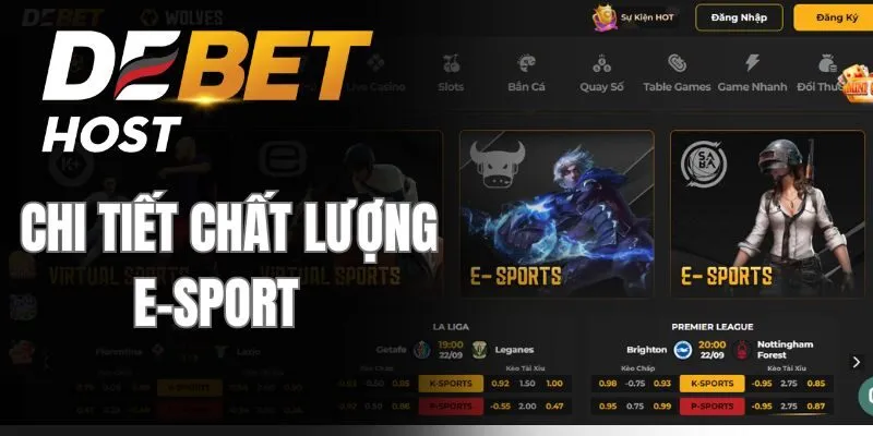 Đánh giá chất lượng sảnh cá cược thể thao E-Sports